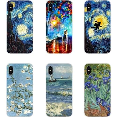 For Apple iPhone X XR XS 11Pro MAX 4S 5S 5C SE 6S 7 8 Plus ipod touch 5 6 Cell Phone Cover Bag Van Gogh Starry Night Accessories