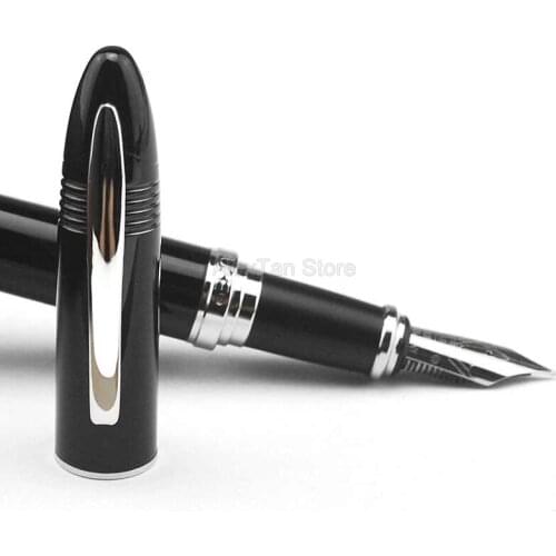 Duke Noble Fountain Pen 911 Big Shark Shape Black Full Metal Iridium Medium Nib Writing Pen Wholesale Office & Home Supplies