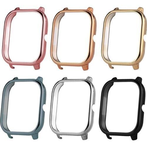 Electroplating PC Shell Screen Protector Slim Protective Frame Case Cover For Huami Amazfit GTS/GTS2/Bip S/U/POP Smart Watch