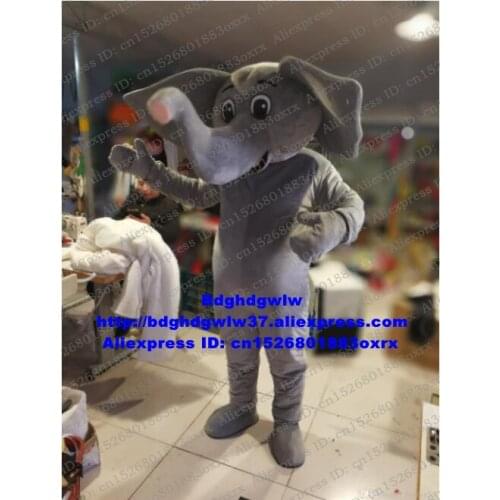 Gray Elephant Elephish Mascot Costume Adult Cartoon Character Outfit Suit Opening Session Fashionable Morden zx2960