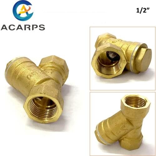 1/2" 3/4" 1" 2" 3" 4" Brass Y Filter Strainer Internal Thread Central Air Conditioning Pipe Filter Valve