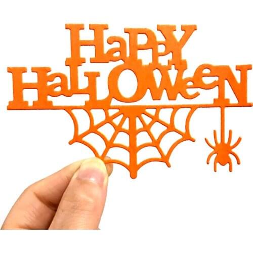 Miss Vintage Metal Cutting Die Cut Halloween Word Spider Net Scrapbooking Paper Craft Handmade Card Punch Art Knife Cutter Cut