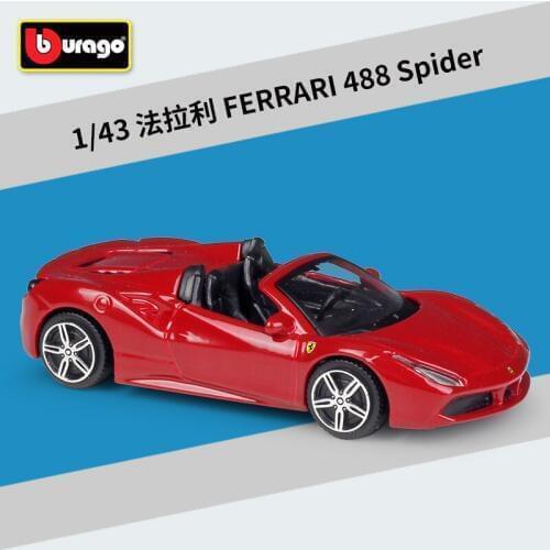 Bburago 1: 43 Ferrari 488 Spider rad alloy car model Collection Gift Decoration toy