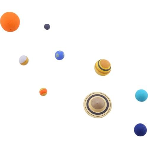 Simulation The Solar System 9 pcs Plastic Cosmic Planet System Universe Model Teaching Materials Science Educational Toys