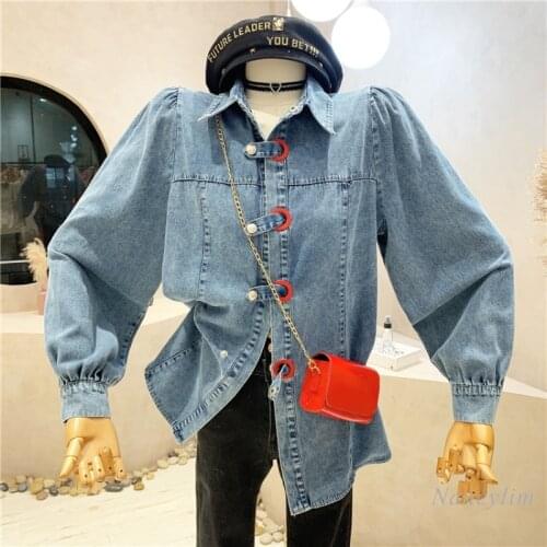 NANCYLIM Light Blue Blouses