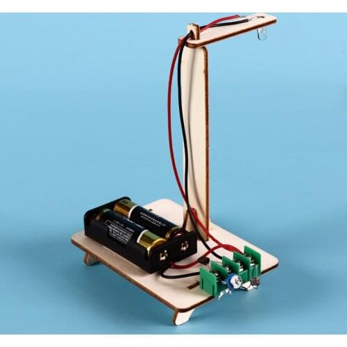 Wood student science and technology small invention DIY light control street lamp hand-assembled science technology equipment