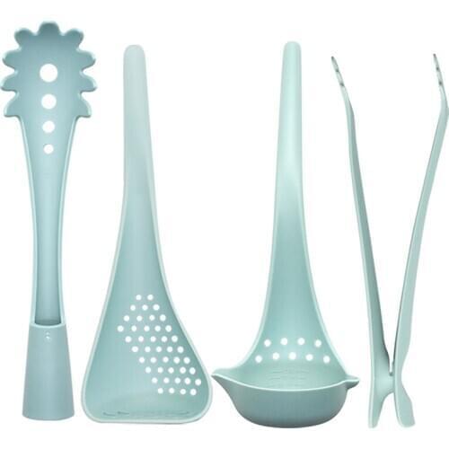 Nylon Set Noodles Spoon Pasta Holder Long Handle Spoon Mashed Potatoes Cutlery Steak Holder Stand Up Tableware Kitchen Tool 1pcs