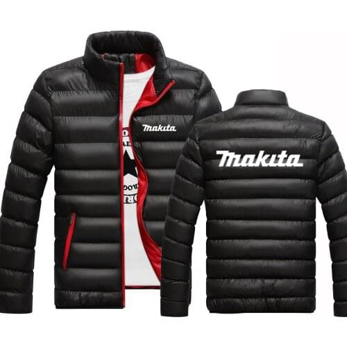 2021 Makita New Solid Color Streetwear Jackets Zipper Male Print Casual Padded Sport Coats Mans Cotton College Tops