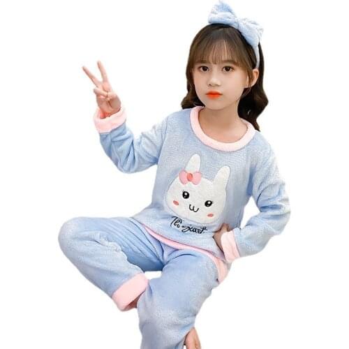 New Winter Fashion Baby Girl Clothes Suit Cute Children Boys Warm T-Shirt Pants 2Pcs/Sets Toddler Casual Pajamas Kids Sleepwear