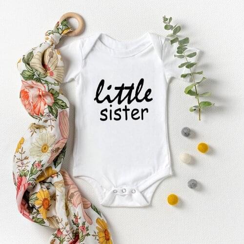 Clothing for Babies Toddler Sleepwear for Newborns Little Sister Girl Baby Bodysuits Short Sleeve Boy Baby Four Season Clothes