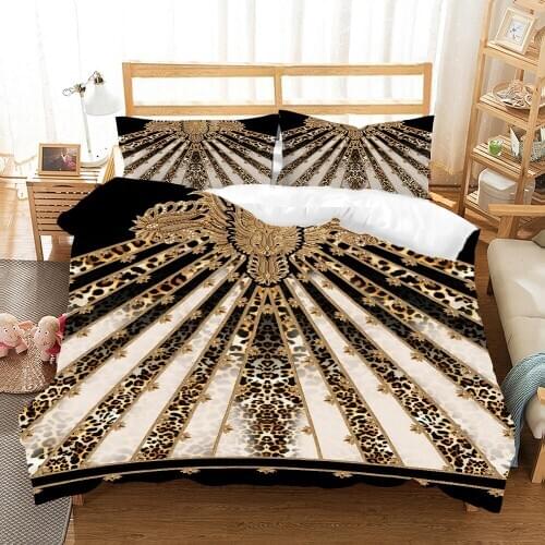 3d Animal Lion Bedding Deluxe Bed Set Microfiber Down Quilt Set 2/3 Single and Double Full Size Bedding Sets