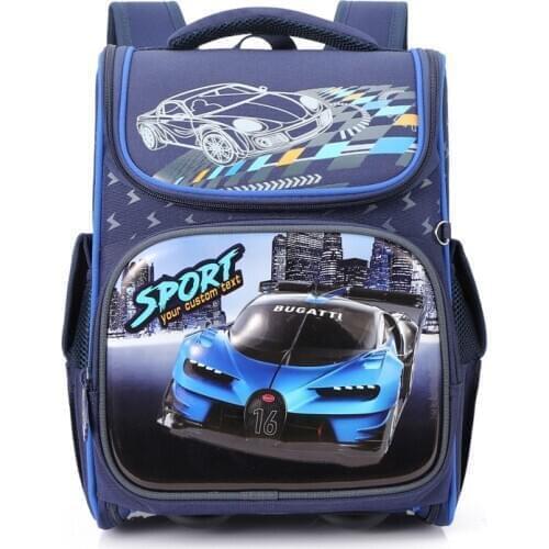 Top Quality Kids Backpacks Gilrs Boys 3D Car Tank Orthopedic Primary Backpack Children School Bags Boys Satchel Knapsack Mochila