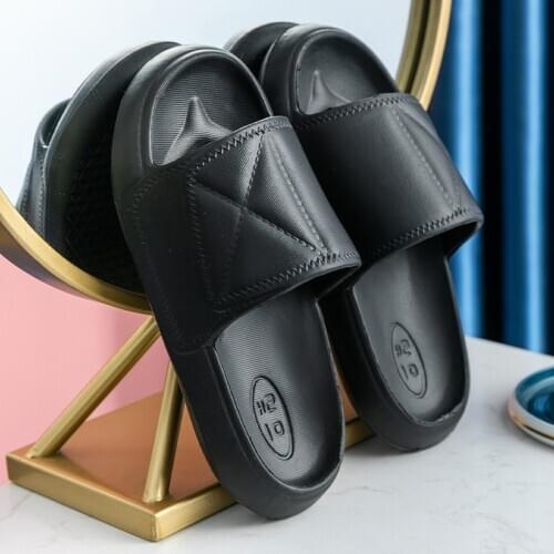 Men Women Slippers Summer Flip Flop Shoes Couple Bathroom Fashion Non-Slip Flat Thick Sole Solid Indoor Casual House Slides