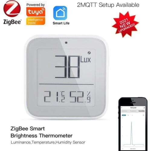 ZigBee Smart Brightness Thermometer Sensor Light Temperature Humidity Detector Tuya Smart App Alexa Control
