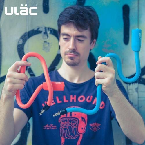 ULAC Bike Lock Password Key Silica Gel Cable Bicycle Lock Foldable Soft Anti-theft Security Portable Multipurpose Helmet Lock