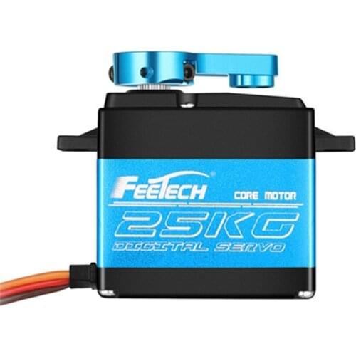 FEETECH FT5325M Waterproof Servo 25kg 180 Degree High Speed Digital Steel Gear RC Servo 25T Arm For 1/8 1/10 RC Cars