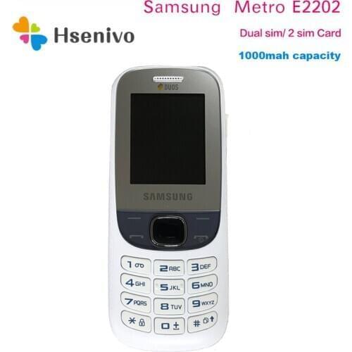 100% Original Samsung Metro E2202 GSM Unlocked Mobile Phone 1.8" 0.3MP Refurbished Cellphone Free shipping