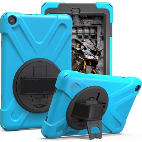 Armor For Kindle Fire HD 8 2017 Hand Strap 360 Rotation Stand Case Cover for Kindle Fire HD 8 2017 Case