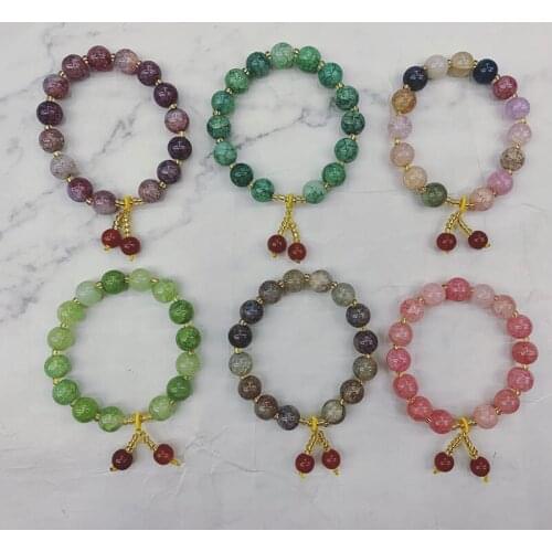 Hot selling imitation colorful bracelet female six-character mantra bracelet for women men and women couple small gifts