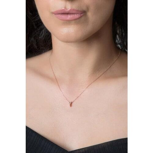 Womens Three-Dimensional HarfRose Plated 925 Sterling Silver Necklace PP2218