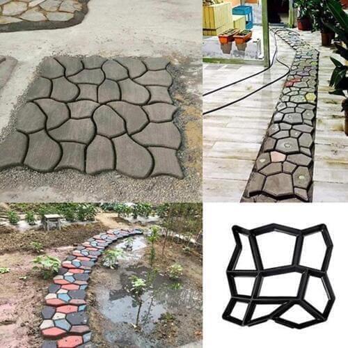 1pcs Diy Plastic Path Maker Mold Manually Paving Cement Brick Molds Garden Stone Road Concrete Molds Pavement For Garden Home