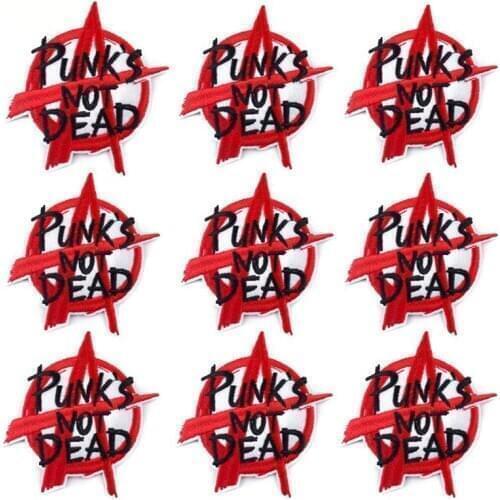 Prajna 10PCS Punk Letter Patch Embroideried Patches For Clothing Iron On Patches For Clothes DIY Appliqu Stripe Embroidery Patch