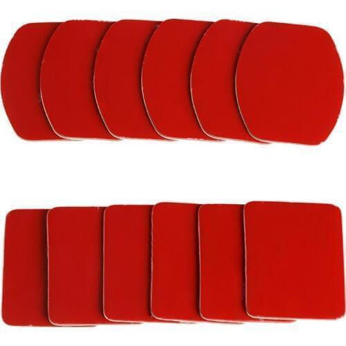 12pcs Adhesive Flat Curved Helmet Mount Pads For Gopro HD Hero 1 2 3 3+ Drop Shipping Support