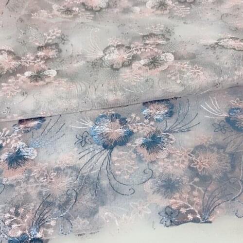 130cm pink blue Wedding bridal Dress Applique DIY Bridal Headdress scarf veil Embroidered Lace Fabric Patch curtain free ship