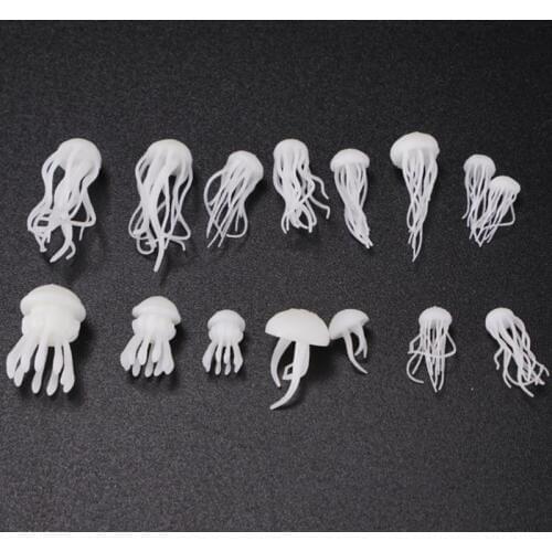 16 Pcs/set Epoxy Filling Material Crystal Ocean Resin 3D Mini Jellyfish Modeling