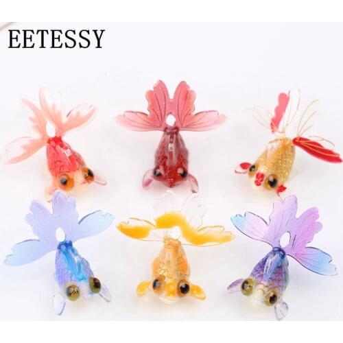 2pcs Acetate Acrylic Resin Pendant Mini Goldfish Puffer Fish Shape Pendant For Jewelry Making Earrings Charms DIY Accessories