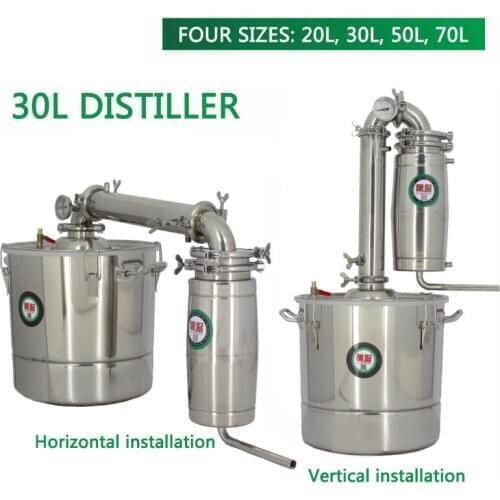 30L distiller Stainless steel water distiller alcohol Wine brewing machine equipment Alcohol Vodka Liquor distiller pot/boilers