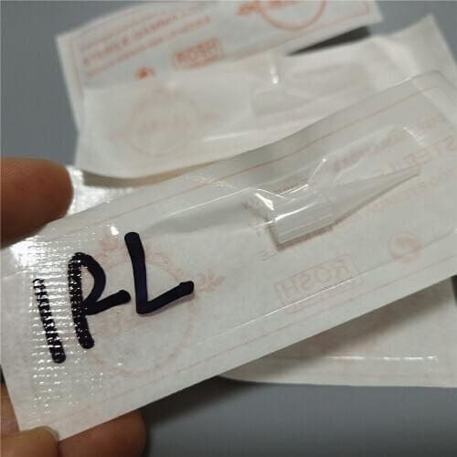 500Pcs Semi Permanent Makeup Needle Tip Eyebrow Tattoo Needle Cap Nozzle 1RL For Sunshine&Giant sun G-8650 G-9740 Tattoo Machine