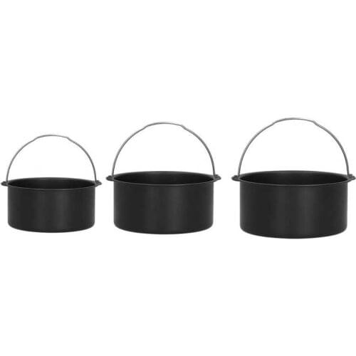 6/7/8 in Household Cake Barrel Carbon Steel Non Stick Cake Baking Tray Kitchen Electric Fryer Accessory Non Stick Easy to Clean