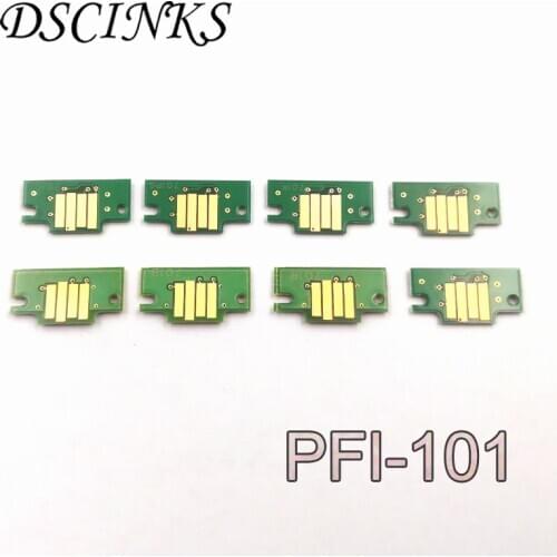 8 PCS PFI-101 Ink Cartridge Chip for Canon IPF6000S IPF 6000S IPF-6000S Printer Tank Chip 101 PFI 101