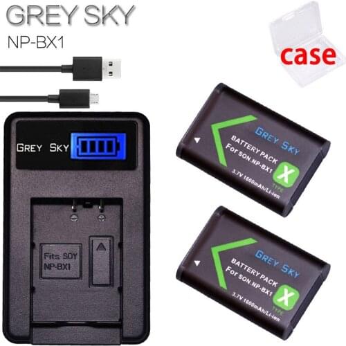 1600mah For sony NP BX1 NP-BX1 Battery + LCD Charger For Sony DSC-RX100 X3000 IV HX300 WX300 HDR-AS15 X3000R MV1 AS30V HDR-AS300