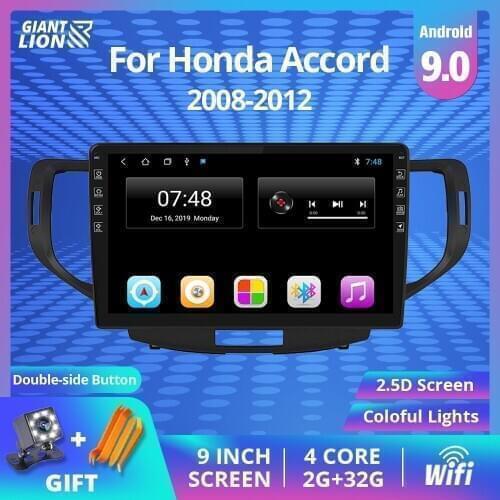 2din Android 9.0 Car Radio For Honda Accord 8 2008-2012 Car Multimedia Video Player Navigation GPS No 2din Car Dvd Player