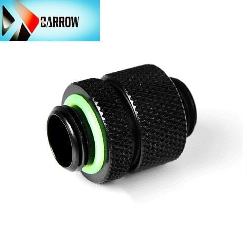 Barrow white black silver gold G1 / 4 male to male rotary connector, 15-16.5mm extended PC water cooling construction THDJ15-V1