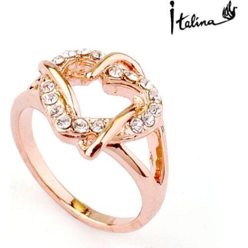 Brand TracysWing rings for women Rose Gold Color Genuine Austria Crystal Top Environmental New Sale Hot#RG31125