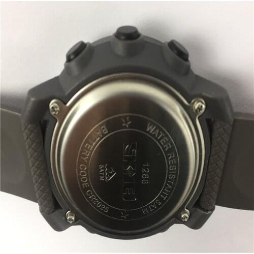 Military Simple Wristwatch Waterproof Stopwatch Mens Digital Sports Watch Large Face Led Countdown Auto Date Alarm Dual Time