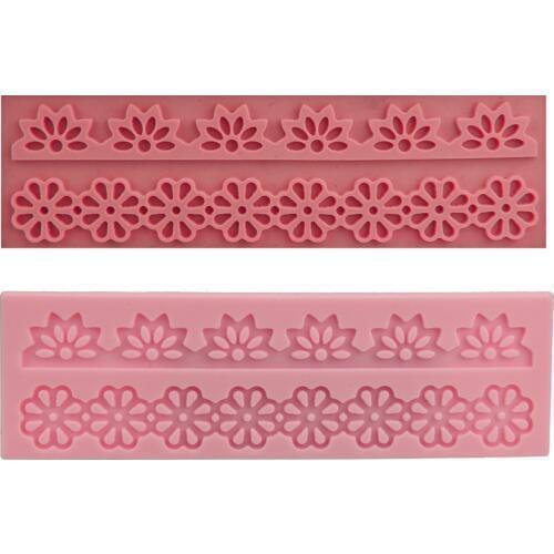 Flower & Snowflake Lace Silicone Fondant Soap 3D Cake Mold Cupcake Jelly Candy Chocolate Decoration Baking Tool Moulds FQ1870
