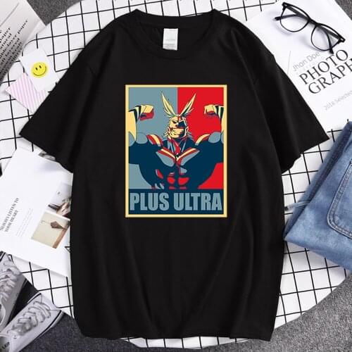 My Hero Academia Japanese Anime All Might T Shirt Brand Loose Cool Hip Hop Short Sleeve Tshirt Summer Printed T Shirts Top Men