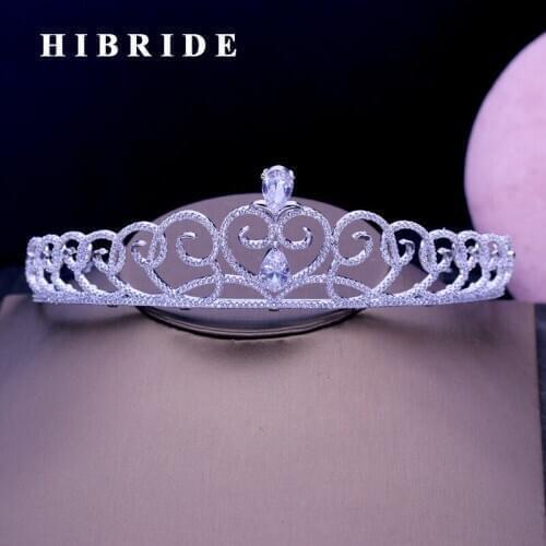 HIBRIDE European Style New Flower Design Headband Noble Rhinestone Crown And Tiaras Bridal Hair Accessories For Wedding C-42
