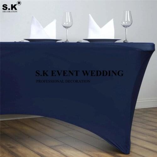 Good Looking Spandex Stretch Table Cover Rectangle Tablecloth For Wedding Hotel Home Event Party Decoration