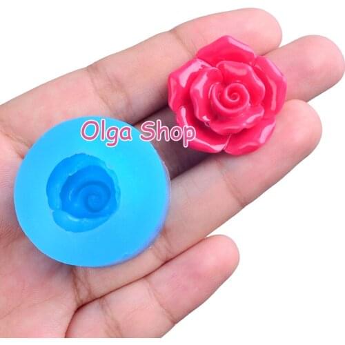 HYL376 25.7mm Flower Silicone Mold Fondant Cake Decoration Candy Resin Clay Earrings Necklace Craft Soap Candle FOOD SAFE