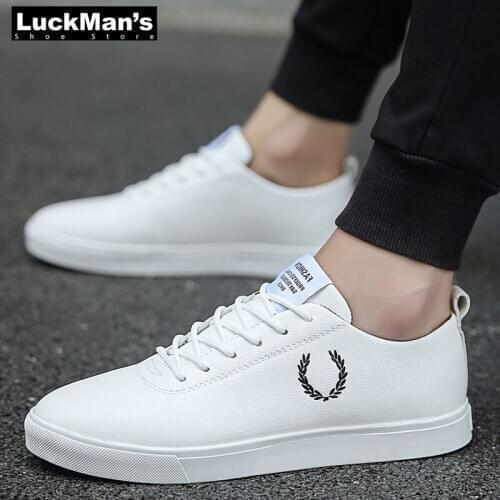 Men Shoes Spring Autumn Casual PU Leather Flat Shoes Lace-up Low Top Male Sneakers Tenis Masculino Adulto Shoes