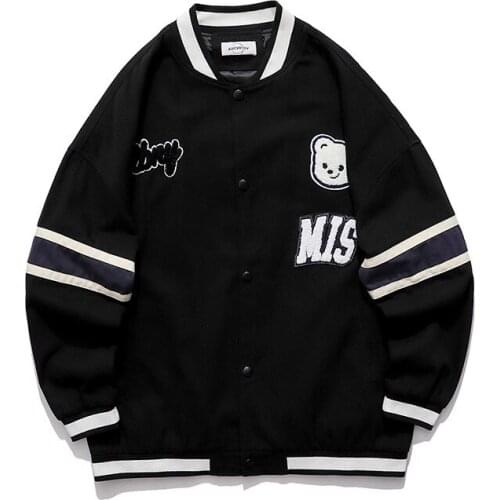 Fashion Coats Oversize Baseball Jackets Men Letters Embroidery Patchwork Harajuku Bomber Varsity Jacket Men Casual