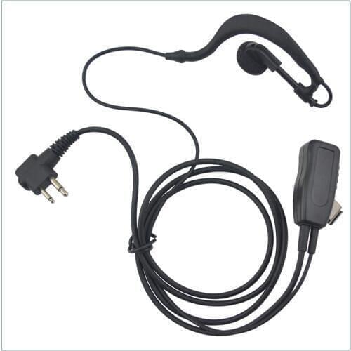 M Plug G-hook Headphone Earpiece with finger PTT for Motorola CP200 CT450 P040 GP68,Hytera TC-500, PX-508,Kirisun S780