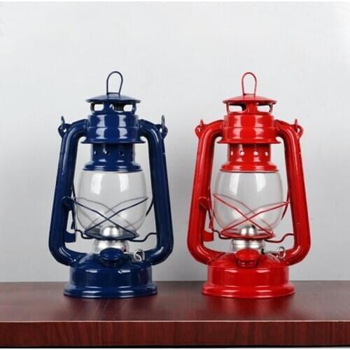 Table Lamp Retro Classic Kerosene 4 Colors Kerosene Lanterns Wick Portable Lights Adornment