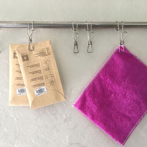 Portable Laundry Hook Stainless Steel Hanging Clothes Pins Boot Shoes Hanger Holder Clips