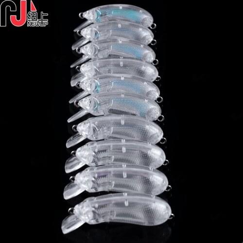 10pcs Blank Hard Lures Crankbait 7G 5CM Unpainted Fishing Crank baits Wobbler Freshwater Fish Lure